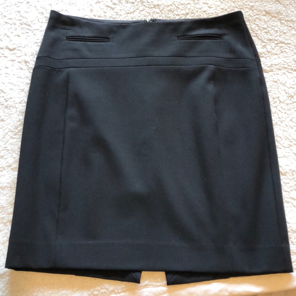 Black Lined Pencil Skirt